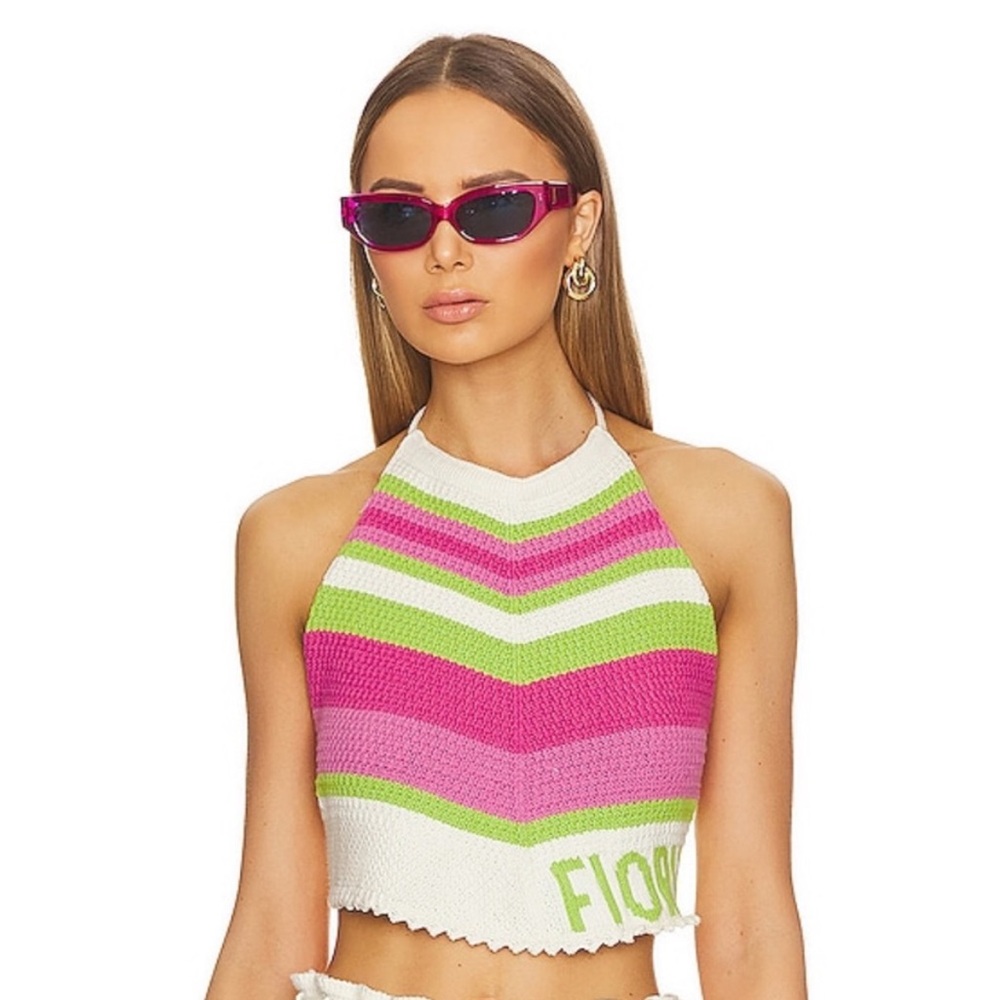 Fiorucci Crochet Halter Top NWT S